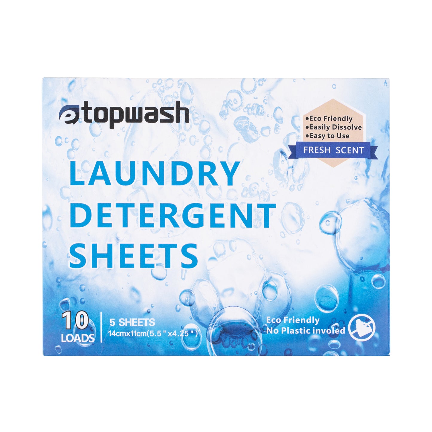 10 Loads - Travel Eco-Friendly Laundry Detergent Sheets