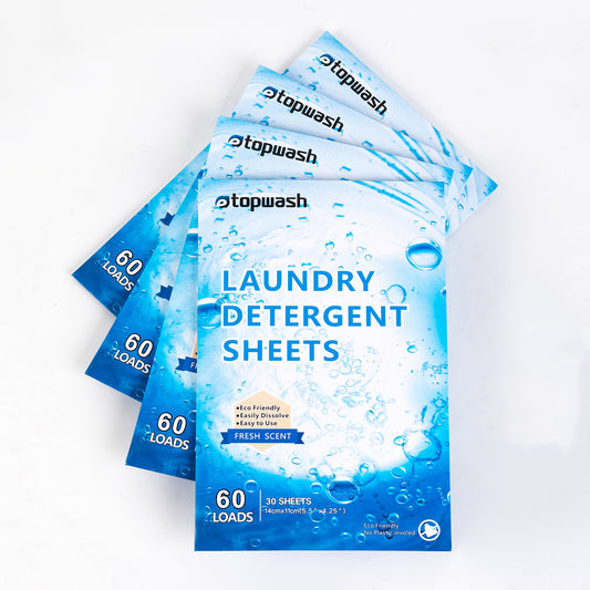 Eco-Friendly Laundry Detergent Sheets - 720 Loads (12 Packs)